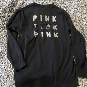 Vs pink bling campus tee